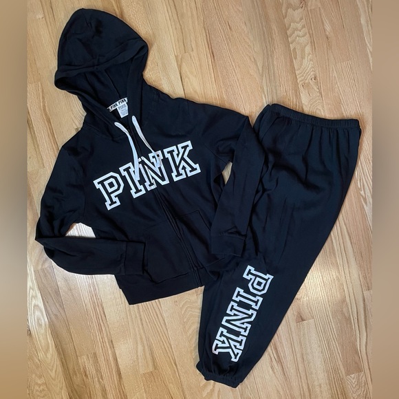 PINK Victoria's Secret Pants - PINK Victoria's Secret's Sweat Suit Black Size Large